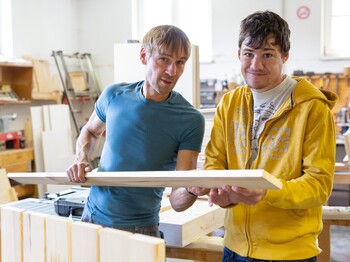 Karl Schneeberger mit Andreas Knogler.