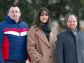 Das Projektteam zum Förderprogramm „Klimafitte Gebäude für Schutzbedürftige“ (v.l. Christian Kohlbauer, Larissa Ziegler, Gernot Glasner).