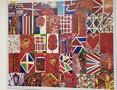 Bild eines Kunstwerks in orangen Farben.