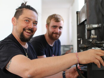 Mario mit Sigö-Chef Rene Manigatterer.